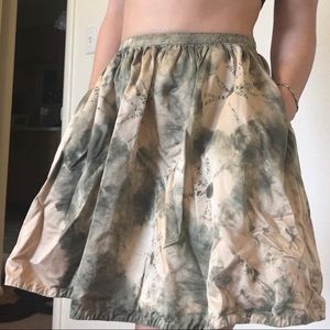 Tie dye hippy skirt